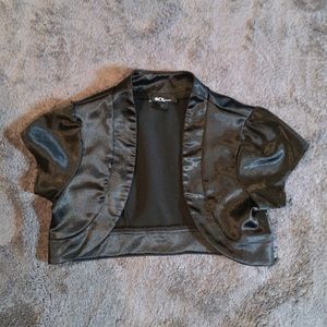 SALE 🌈 BCX Black Satin Dress Shrug